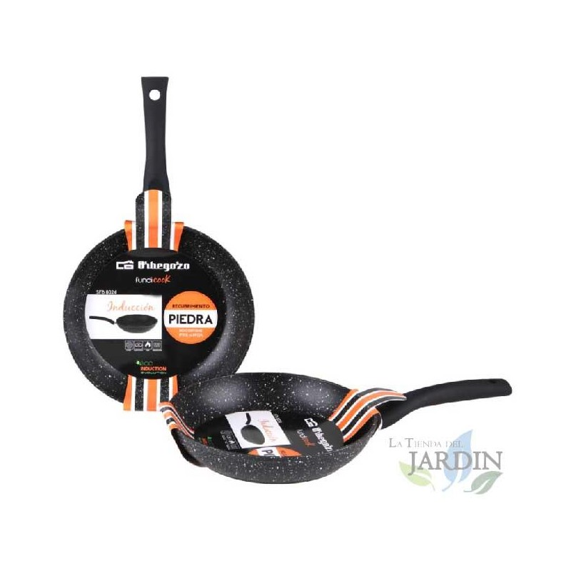 Poêle en aluminium forgé Orbegozo 24 cm . Revêtement pierre antiadhésif Poêle en aluminium forgé Orbegozo 24 cm . Revêtement pierre antiadhésif