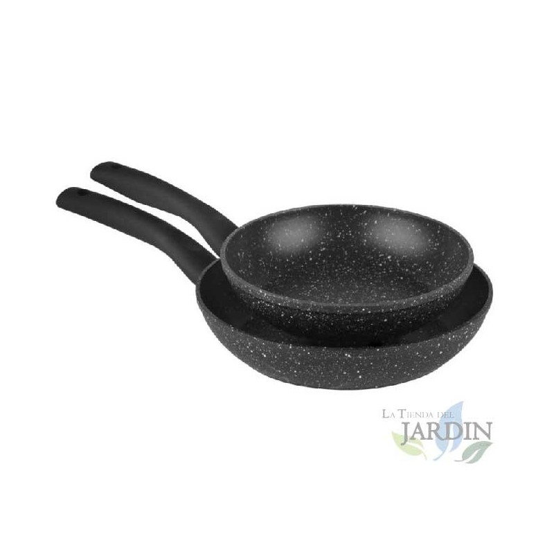 PACK 2 Forged Aluminum Frying Pans 20 and 24 cm Orbegozo. Non-stick stone coating. PACK 2 Forged Aluminum Frying Pans 20 and 24 cm Orbegozo. Non-stick stone coating.