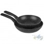 Juego 2 Sarténes Aluminio Forjado 20 y 24 cm, Recubrimiento Piedra Antiadherente, sartén cocina, sartén antiadherente