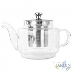 Teiera in vetro borosilicato ad alta resistenza al calore. Capacità 700 ml.