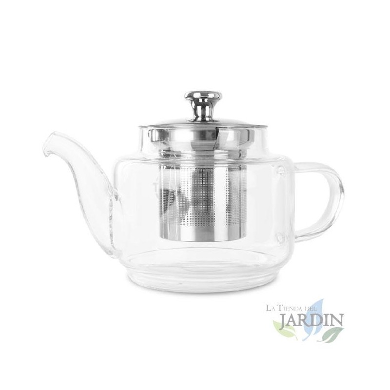 Borosilicate glass teapot with high thermal resistance.  700ml capacity.  Borosilicate glass teapot with high thermal resistance.  700ml capacity.