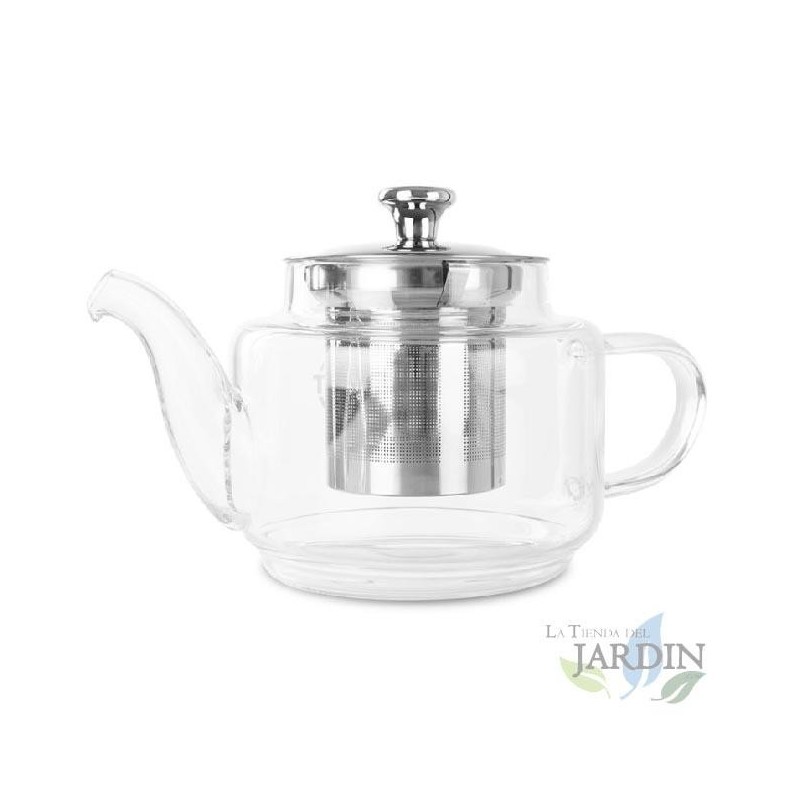 Borosilicate glass teapot with high heat resistance. 700ml capacity.