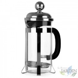  Französische Plunger-Kaffeemaschine aus Orbegozo-Borosilikatglas.  Fassungsvermögen 350ml.
