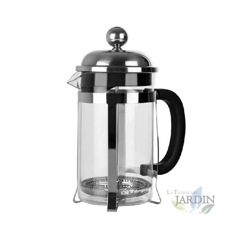 Cafetière française à piston en verre borosilicaté Orbegozo. Capacité 600 ml