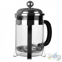  Französische Plunger-Kaffeemaschine aus Orbegozo-Borosilikatglas.  Fassungsvermögen 800ml.