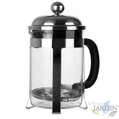 Orbegozo French-Press-Kaffeemaschine aus Borosilikatglas. 800 ml Fassungsvermögen.