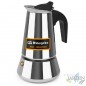 Cafeteira italiana de aço inoxidável com 4 xícaras, cafeteira expresso, café Cafeteira italiana de aço inoxidável com 4 xícaras, cafeteira expresso, café