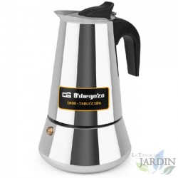 Cafetière italienne Orbegozo en acier inoxydable. Capacité 6 tasses