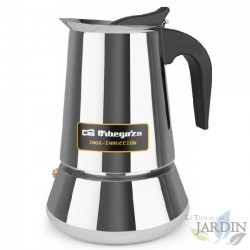 Orbegozo stainless steel Italian coffee maker. 9-cup capacity.