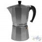 Cafeteira italiana de alumínio prateado com 9 xícaras, cafeteira expresso, café Cafeteira italiana de alumínio prateado com 9 xícaras, cafeteira expresso, café