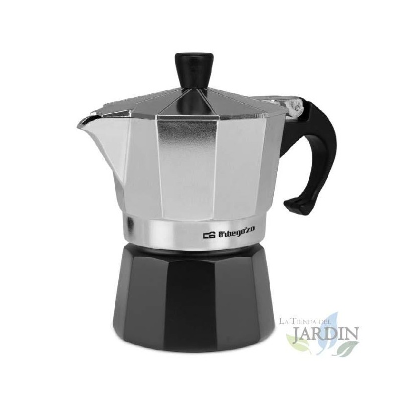 Cafeteira italiana Orbegozo em alumínio. Capacidade para 3 xícaras.