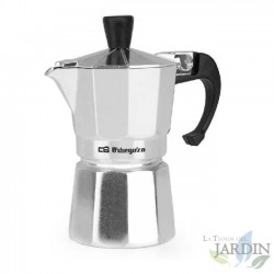 Orbegozo Italian aluminum coffee maker. 1-cup capacity.