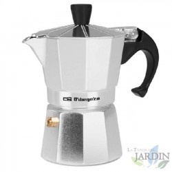 Orbegozo Italian aluminum coffee maker. 2-cup capacity.