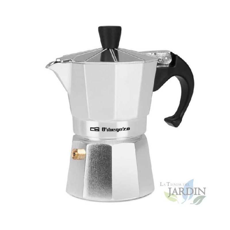 Orbegozo Italian aluminum coffee maker. Capacity 2 cups. Orbegozo Italian aluminum coffee maker. Capacity 2 cups.