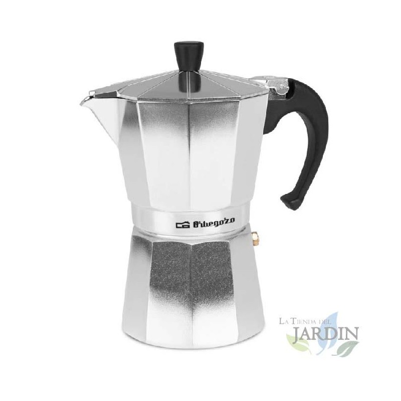 Orbegozo Italian aluminum coffee maker.  Capacity 6 cups.  Orbegozo Italian aluminum coffee maker.  Capacity 6 cups.