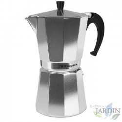 Orbegozo italienische Aluminium-Kaffeemaschine. Fassungsvermögen: 12 Tassen.