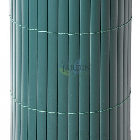 Dark green PVC concealment hurdle 1.5 x 5 meters, joined by nylon thread every 10 cm.  plain face