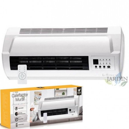 Wandheizung 1000-2000W mit Timer, Wandmontageset inklusive, Maße 46x12x18 cm