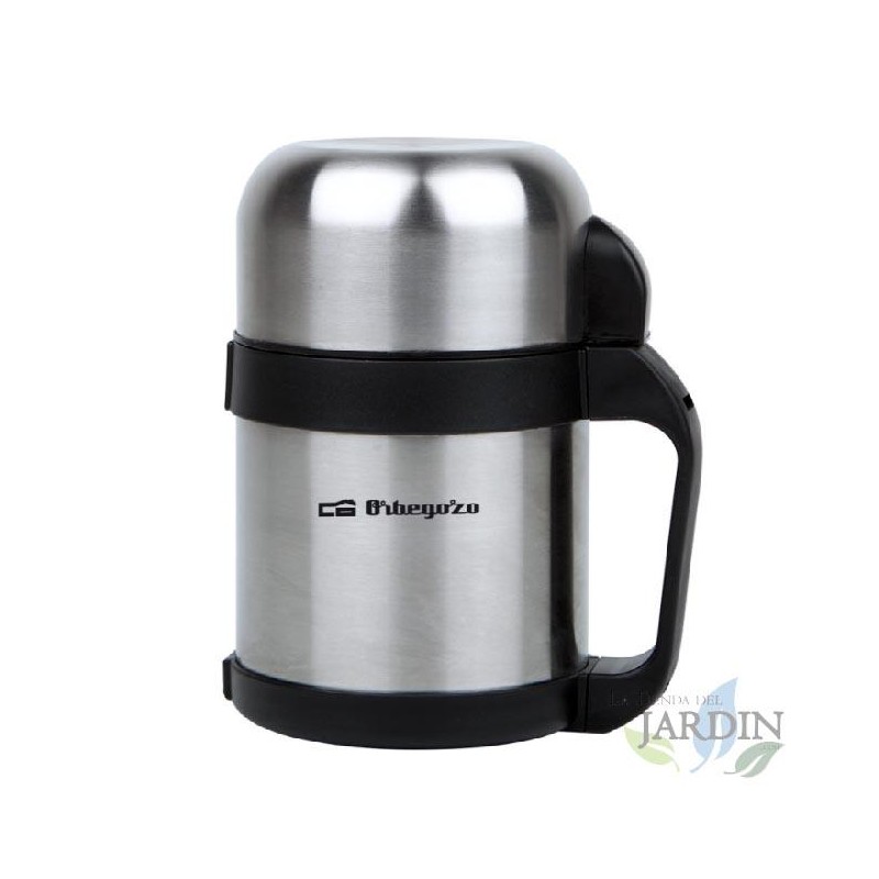 Thermos for liquid and solid Orbegozo. Capacity 750 ml. Manufactured in STAINLESS STEEL Thermos for liquid and solid Orbegozo. Capacity 750 ml. Manufactured in STAINLESS STEEL