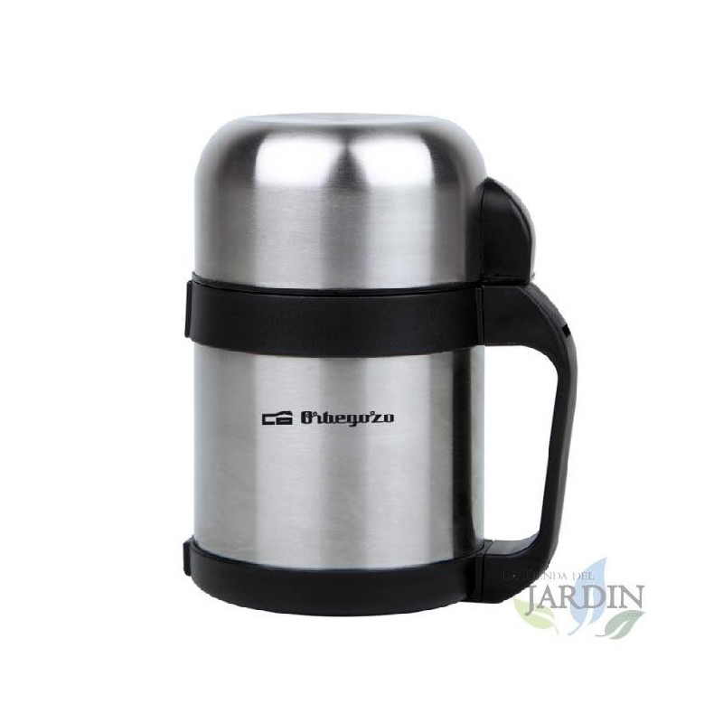 Orbegozo Thermoskanne für Flüssigkeiten und Feststoffe. 750 ml Fassungsvermögen. Aus Edelstahl.