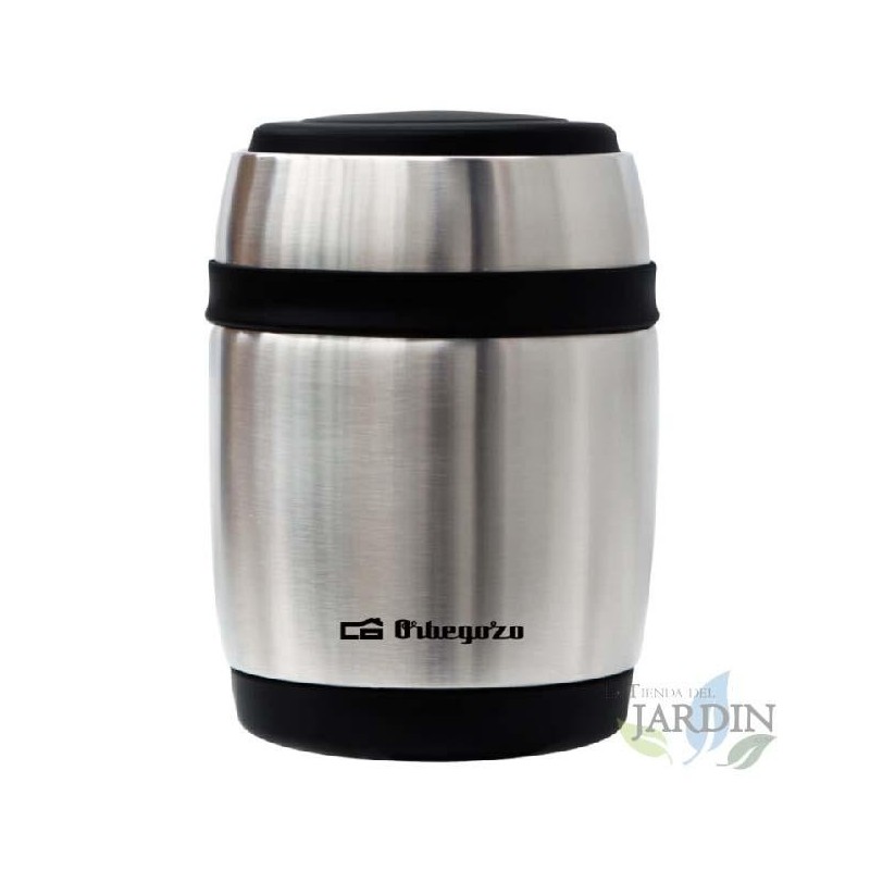 Bouteille isotherme Orbegozo pour liquides et solides. Capacité de 350 ml. Cuillère en acier inoxydable incluse.