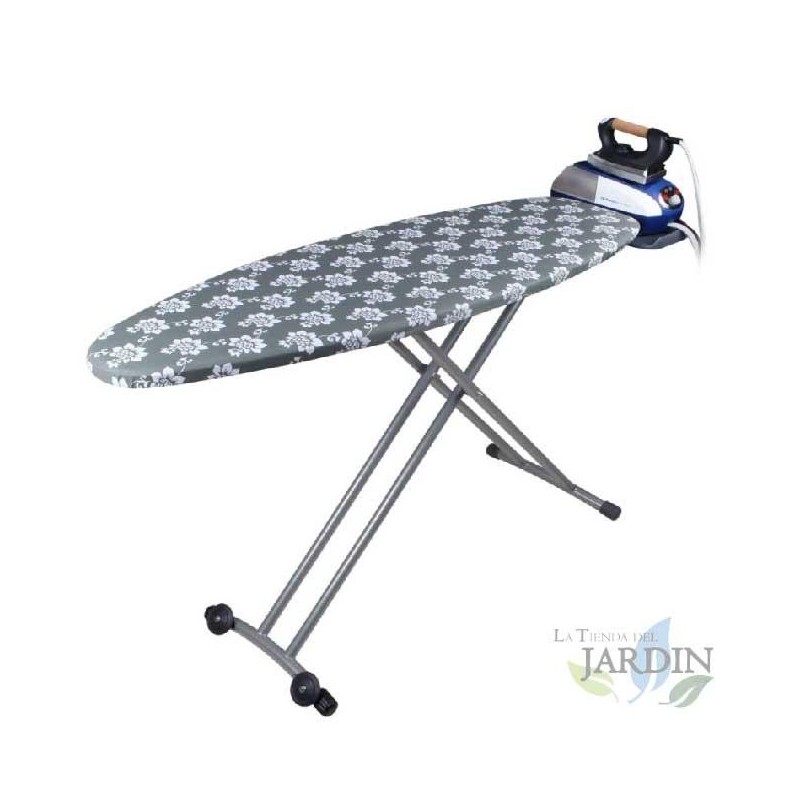 Tábua de passar roupa Orbegozo. Feita em malha de aço. Altura ajustável até 93 cm. Dimensões: 140 x 46 cm.