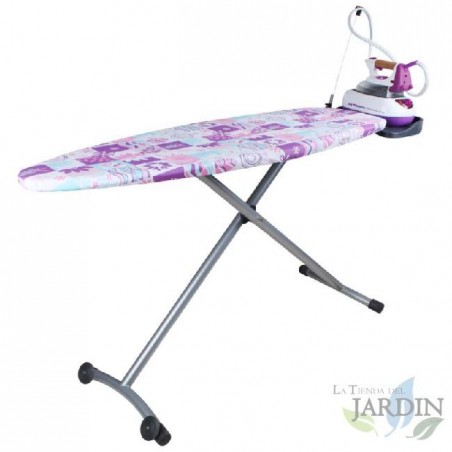  Orbegozo Bügeltisch.  Aus Stahlgeflecht.  Höhenverstellbar bis 93 cm.  Misst 135 x 46 cm.