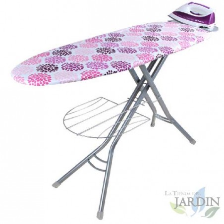 Asse da stiro Orbegozo. Griglia in acciaio. Altezza regolabile fino a 92 cm. Misura 122x38 cm.