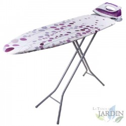 Asse da stiro Orbegozo. Supporto in acciaio. Altezza regolabile fino a 92 cm. Dimensioni: 114 x 36 cm.