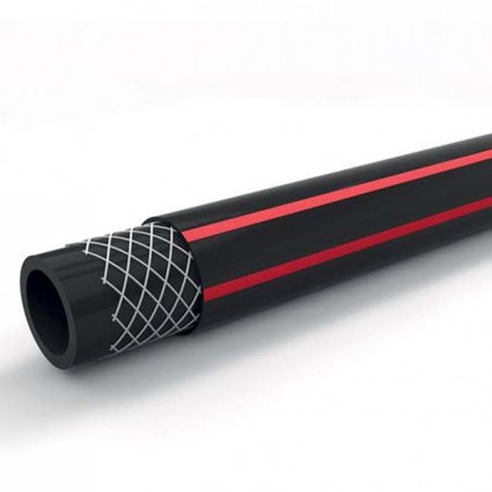 Mangueira de irrigação de jardim de 15 mm 5/8" 50 m. Alta pressão, PVC de 3 camadas, profissional. Resistente ao ozônio e às alg