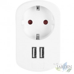  Stecker mit 2 USB-Anschlüssen Orbegozo.  Maximal unterstützte Leistung: 3680 W.