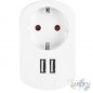 Enchufe Orbegozo con doble puerto USB y toma eléctrica 3680W - Carga y alimentación simultánea Enchufe Orbegozo con doble puerto USB y toma eléctrica 3680W - Carga y alimentación simultánea