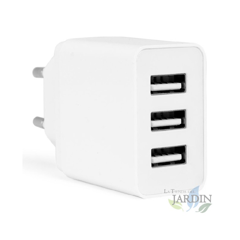  Spina per qualsiasi dispositivo USB Orbegozo.  È possibile collegare 3 dispositivi contemporaneamente.