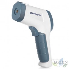 Termometro a infrarossi Orbegozo. 2 modalità di funzionamento: CORPO (32-43ºC) e SUPERFICI (0-100ºC).