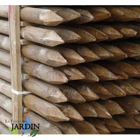 Wooden stake with point 200 cm, diameter 5 cm