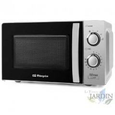 Micro-ondas Orbegozo 20L. Prata. 700W. 6 níveis de potência.