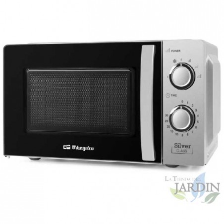 Micro-ondas Orbegozo 20L, Prata, 700W, 6 Níveis de Potência