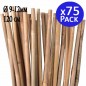 75 x Tuteur en Bambou 120 cm, 9-12 mm. Baguettes de bambou, canne de bambou écologique pour soutenir les arbres