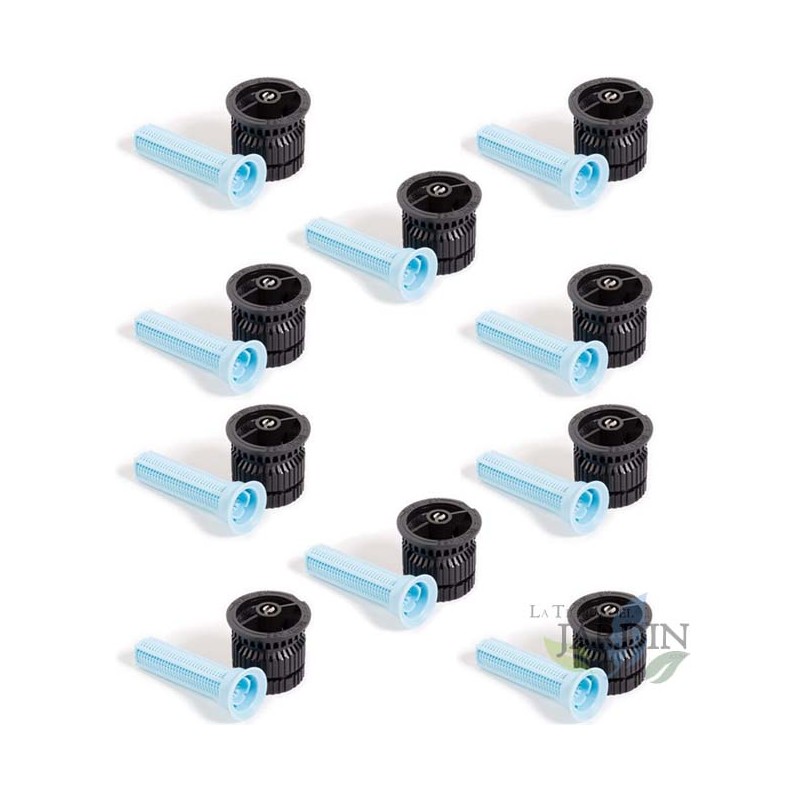 Set di 10 Ugelli HE-Van-15 per irrigatore Rain Bird, alta efficienza e risparmio idrico. Portata 4,5 m, nero Set di 10 Ugelli HE-Van-15 per irrigatore Rain Bird, alta efficienza e risparmio idrico. Portata 4,5 m, nero