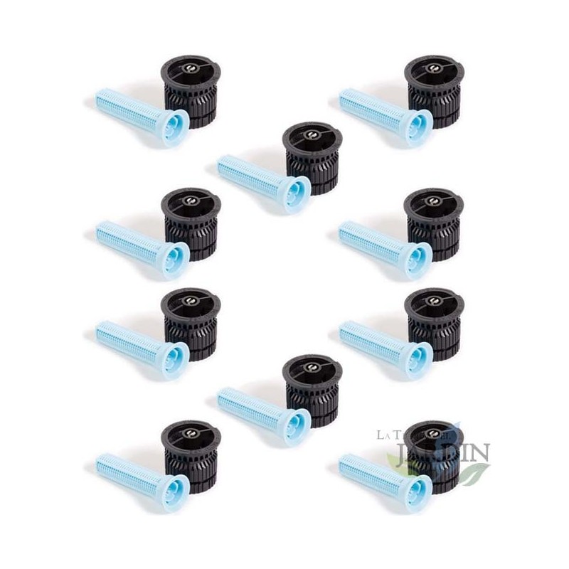 10 Bicos HE-Van-15 para Irrigadores Rain Bird, Alta Eficiência e Economia de Água. Alcance de 4,5 m, Preto