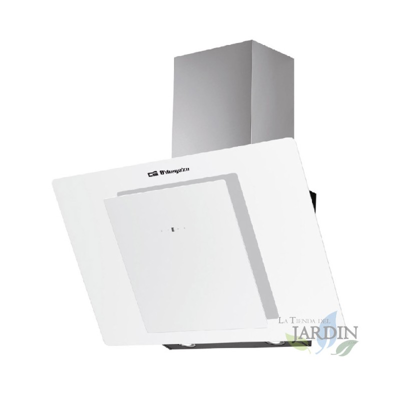 Orbegozo decorative glass hood.  Energy efficiency class D. Dimensions: 59.5 x 40.5 x 47 cm.  WHITE.  Orbegozo decorative glass hood.  Energy efficiency class D. Dimensions: 59.5 x 40.5 x 47 cm.  WHITE.