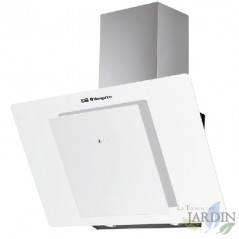  Orbegozo decorative glass hood.  Energy efficiency class D. Dimensions: 89.5 x 40.5 x 47 cm.  WHITE.