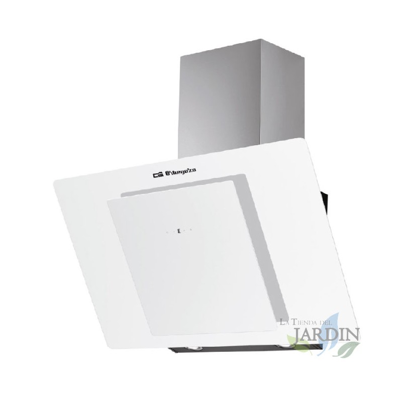 Hotte décorative Orbegozo 69,5 cm avant verre trempé, extraction 728,1 m3/h, 4 niveaux de puissance, 300 W