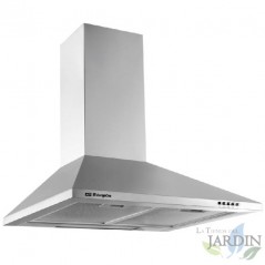 Orbegozo dekorative Haube aus EDELSTAHL.  65-W-Motor.  Energieklasse D. 3 Leistungsstufen.  Breite: 60 cm.