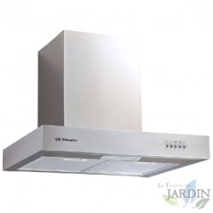 Cappa decorativa Orbegozo INOX. Classe energetica D. Motore 190 W. Larghezza: 60 cm.