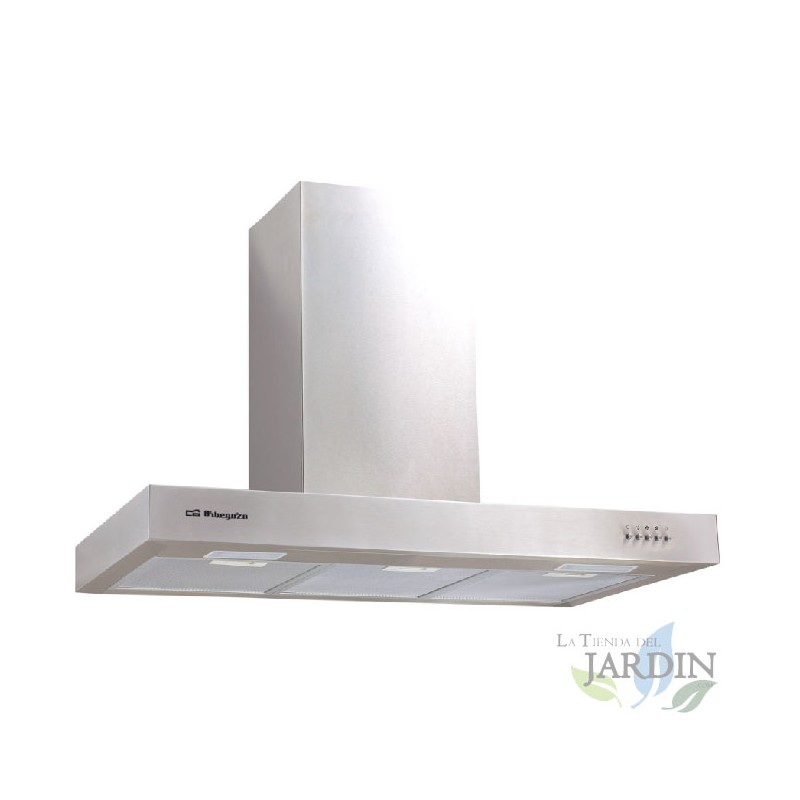Hotte décorative Orbegozo 90 cm en acier inoxydable extraction 630 m3/h cheminée réglable 3 niveaux de puissance 190 W Hotte décorative Orbegozo 90 cm en acier inoxydable extraction 630 m3/h cheminée réglable 3 niveaux de puissance 190 W