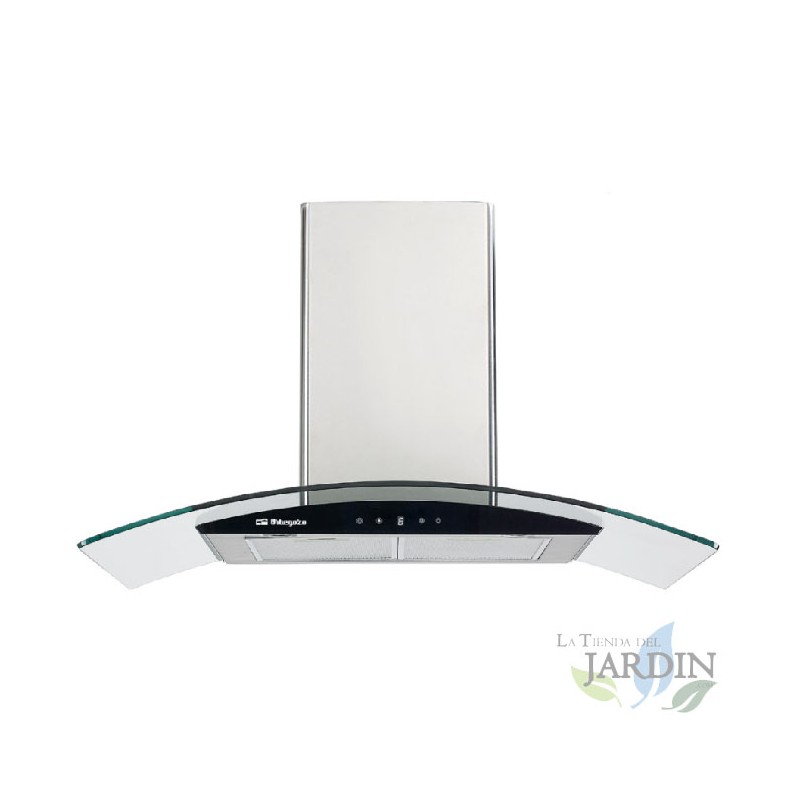 Campana decorativa in vetro Orbegozo.  Motore da 230 W.  Classe energetica A.  Campana decorativa in vetro Orbegozo.  Motore da 230 W.  Classe energetica A.