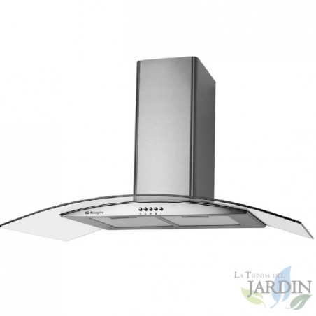 Exaustor de vidro decorativo, motor de 100 W, classe energética B, 2 filtros removíveis