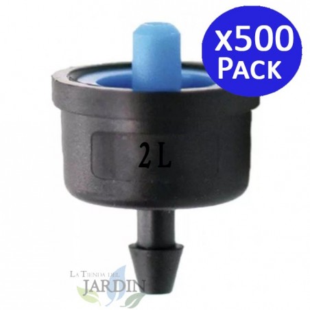 Gocciolatore per irrigazione turbolento Idrop da 2 litri/ora. 500 gocciolatori.