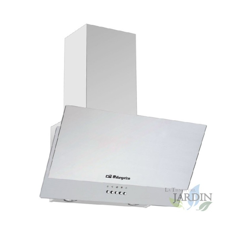 Exaustor decorativo Orbegozo em vidro branco. Classe energética C. Motor de 105 W. 3 níveis de potência.